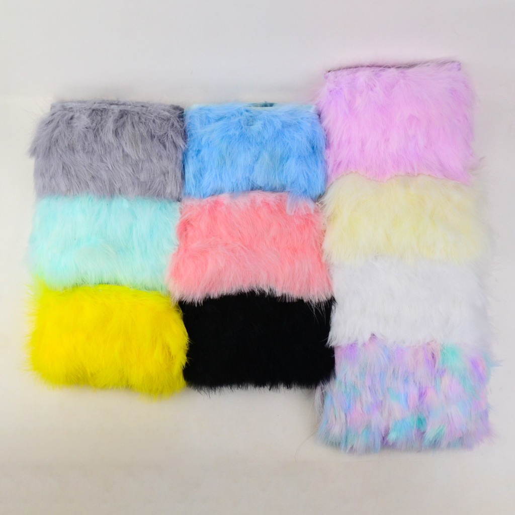 Bulu Turki Turkey Fluff Feathers 9cm Harga Per 1 Meter Bulu Halus lembut Fluff Bordir Renda