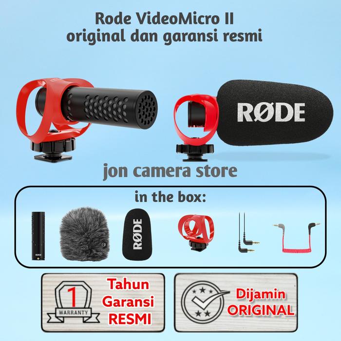 Rode Videomicro Ii Microphone Original - Video Micro Ii Shotgun Mic - Asli