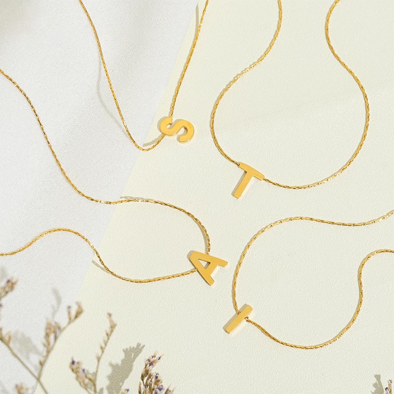 HayGemKalung Rantai Huruf Gold - Original Designed Kalung Liontin Huruf2.26 Dw05