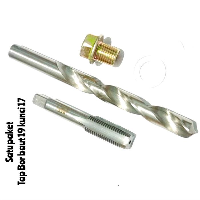 Sudimampir Paket Komplit Tinggal Pakai Tap Set Baut Oli Oversize Baut 19 Kunci 17 Set Mata Bor