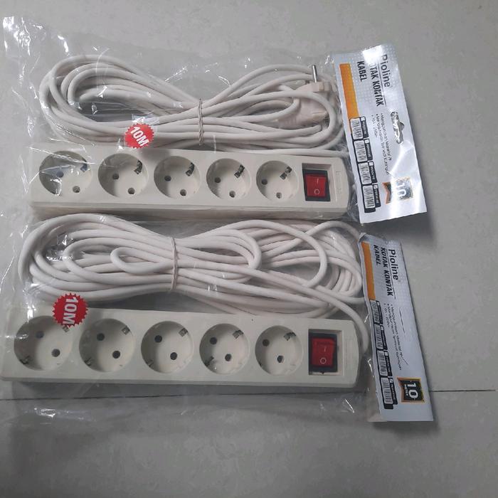 Sudimampir Colokan Kabel 10 Meter 5 Lubang Pioline Sni