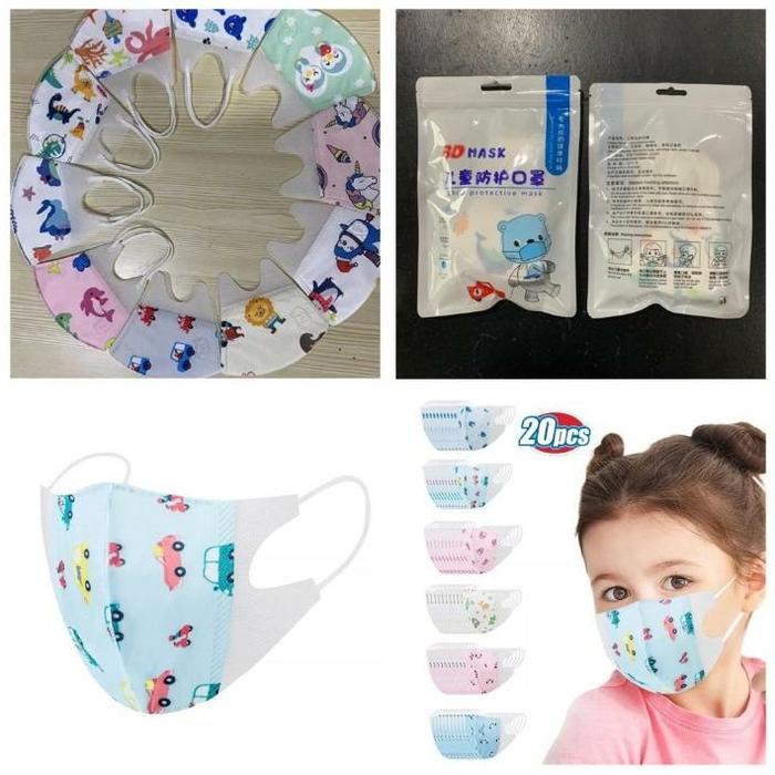 Promo Masker anak child Protective mask 3D / masker duckbill