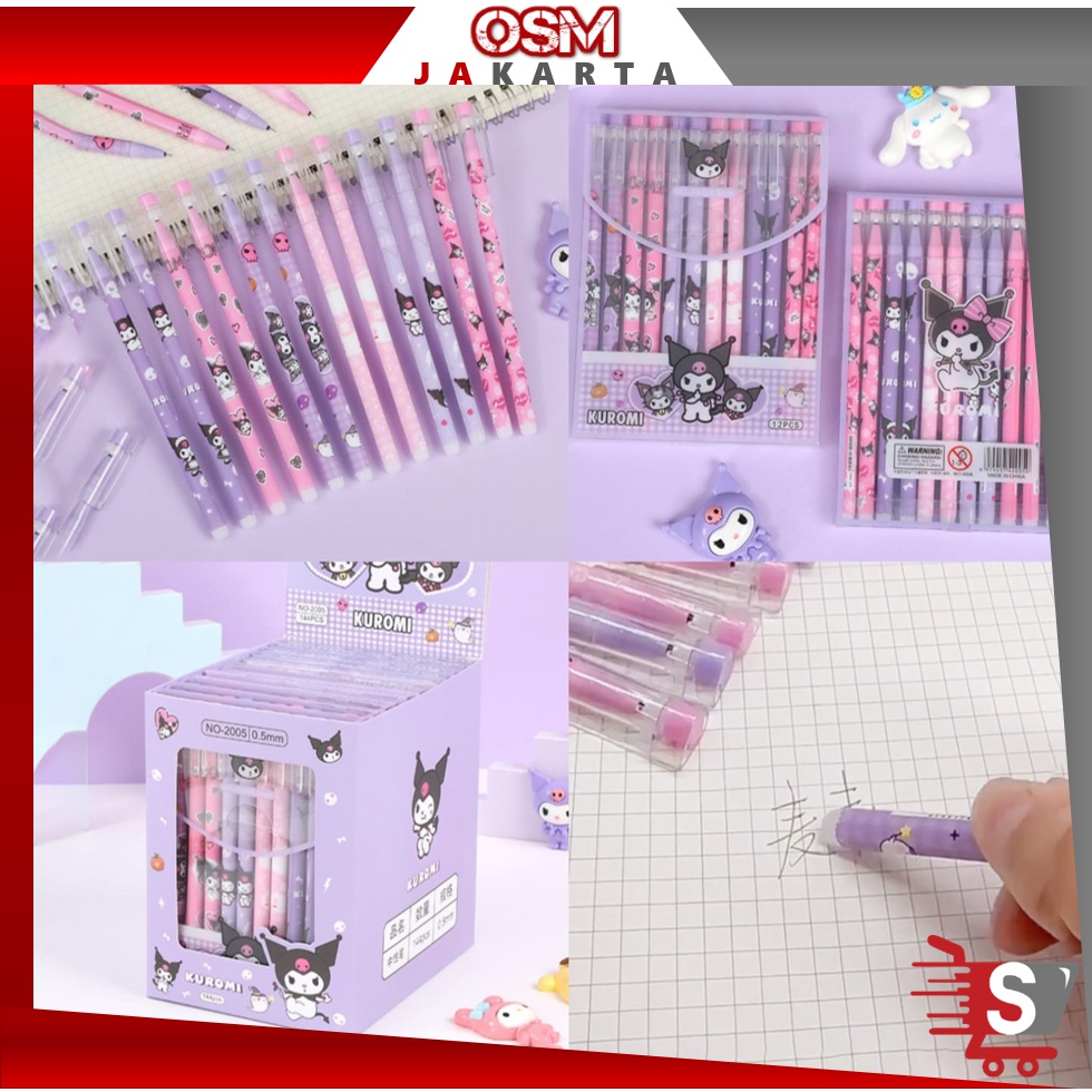 

OSM JKT S5930 Pena Karakter Bisa Dihapus / Pulpen Erasable / Pulpen Bisa Dihapus 12 PCS / Pena Hitam