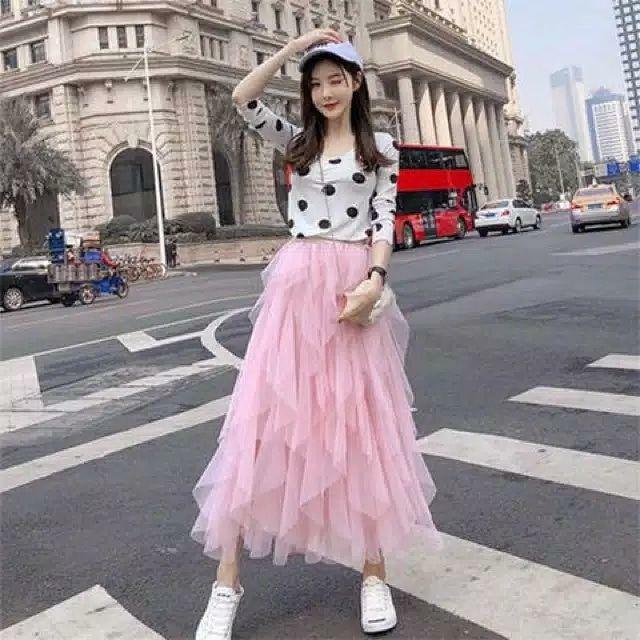 Gemiloo- ROK TUTU ASIMETRIS ANAK DAN DEWASA ROK FASHION