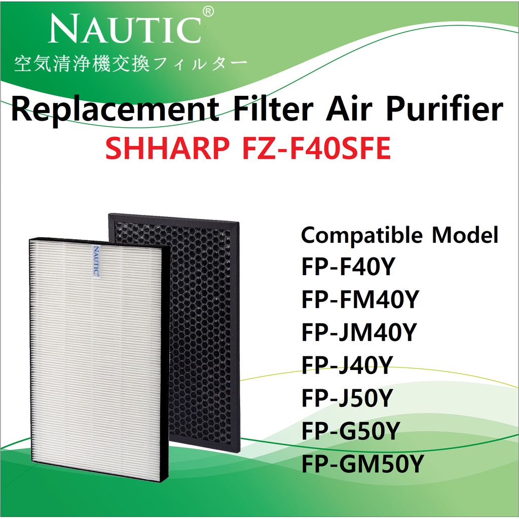 Filter FZ-F40SFE untuk SHARP Air Purifier FP F40 / FP-F40Y / FP-J50Y / FP-J40Y / FP-FM40Y FP-JM40Y