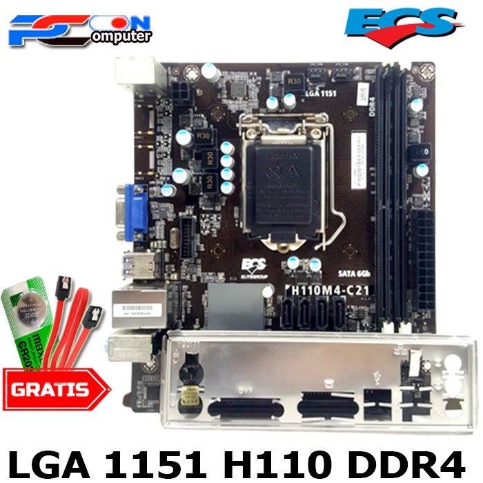 [Expert] Motherboard Mobo Intel LGA Socket 1151 H110M-DGS ASROCK Onboard
