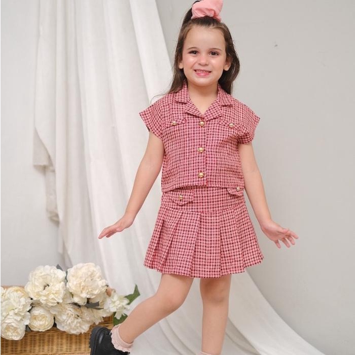 Gayani- KINDATWINS - LISA SET - Setelan Baju Anak Korea Bayi Perempuan Usia 6 Bulan - 14 Tahun