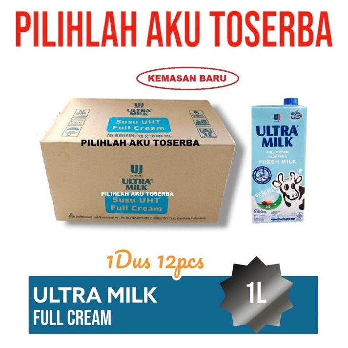 

SALE PROMO SUSU ULTRA FULL CREAM 1 LITER - (1 DUS ISI 12 PCS) READYY