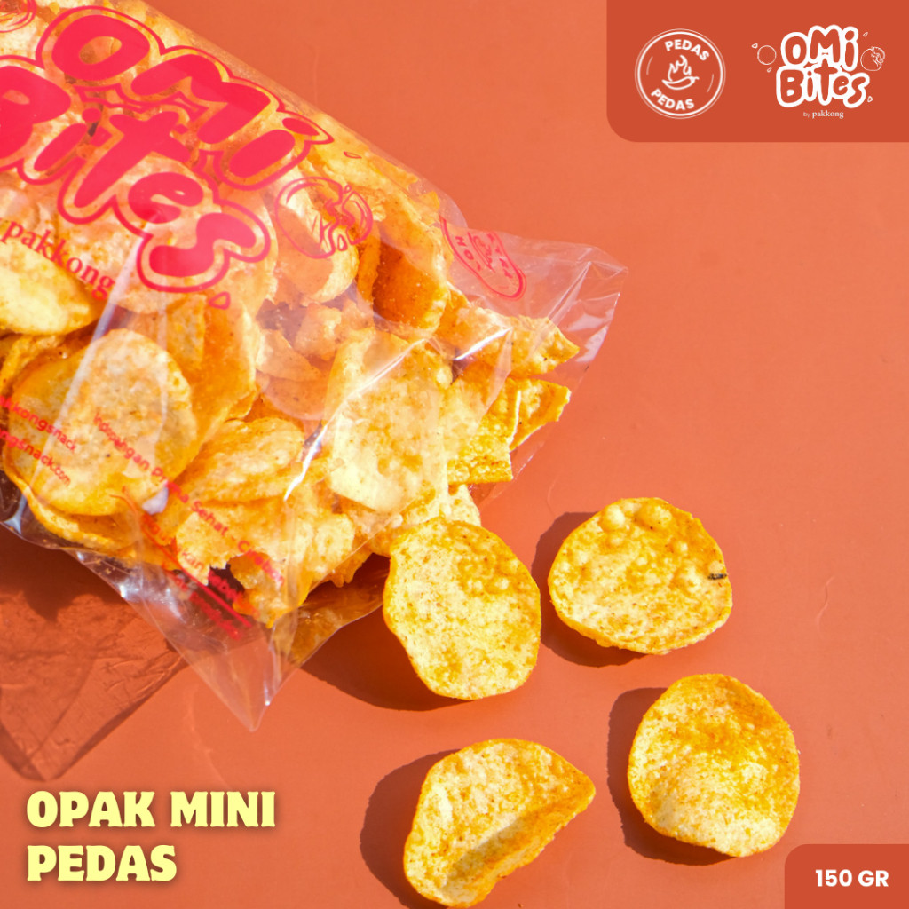 

OMI BITES Opak Singkong Mini (Rasa Pedas) - Snack Keripik Singkong Pedas Gurih