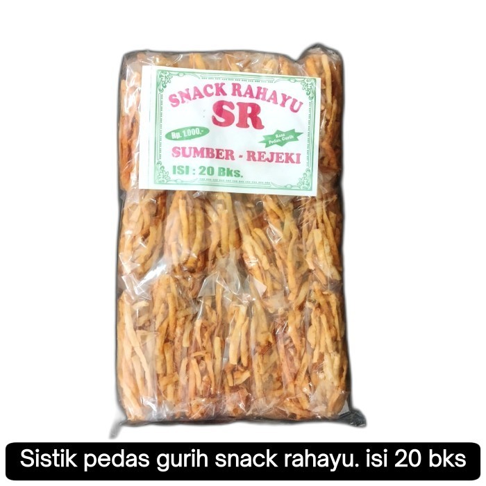

snack sistik pedas gurih pack isi 20 bks