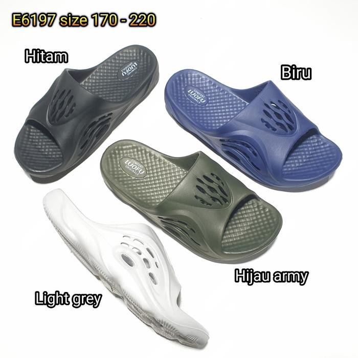 Chibella-E6197 jelly sandal anak cowok luofu sendal slop pria karet import