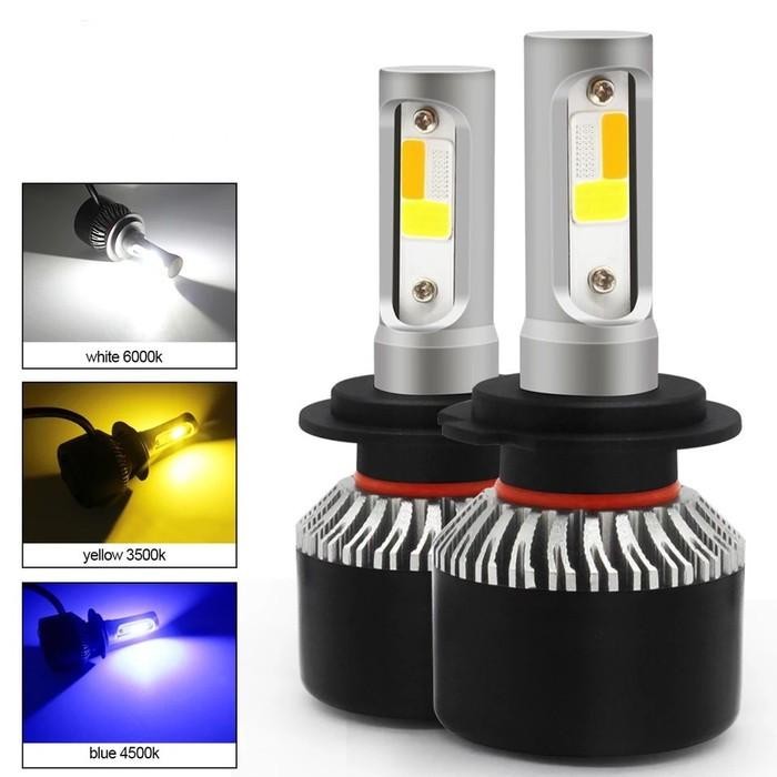 Foglamp Led Mobil H8 H9 H11 4 Warna Plus Kedip R222