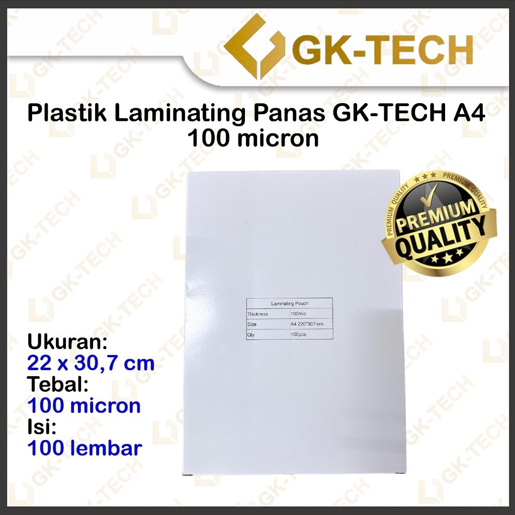 

Plastik Laminating i/Hombo/GKTech F4/A4/A3 Laminasi Panas Hot Laminating 100 mikron