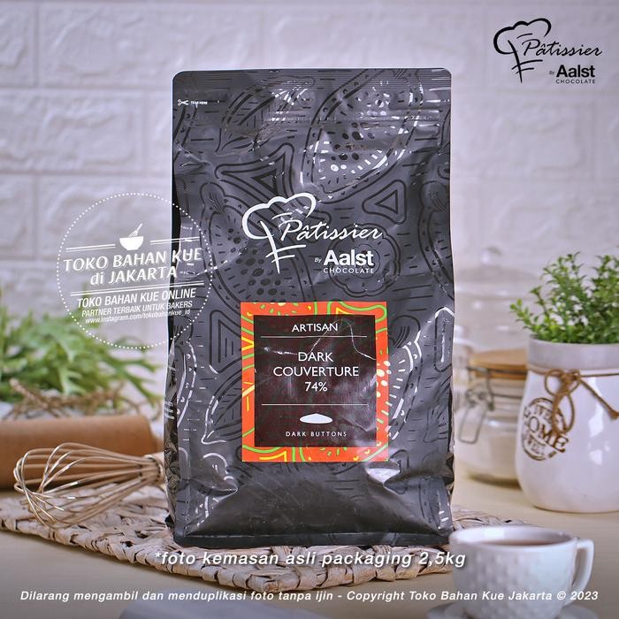 

PATISSIER CHOCOLATE 74% DARK COUVERTURE 100GR REPACK DARK COKELAT COIN