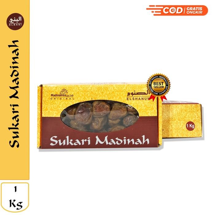 

BisaInstan- Kurma Sukari Premium 1kg Elshanum - Sukari Madinah - Korma Raja asli