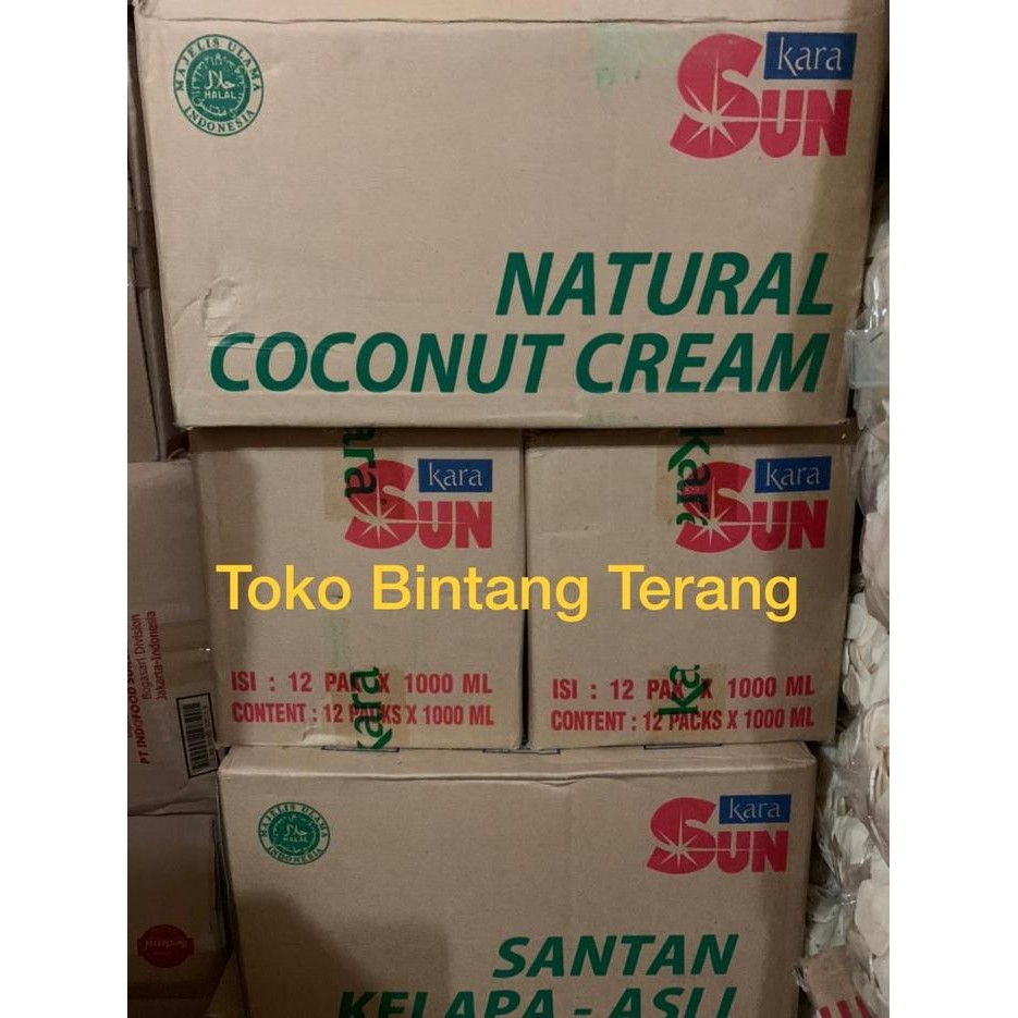 

BisaInstan- Santan Sun Kara / Sunkara 1 L/ liter/ lt / 1000ml x 12 Pak Dus Karton