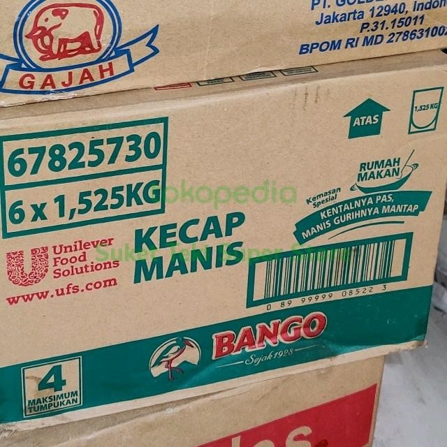 

BisaInstan- Kecap Bango 1,6 kg per Karton Kecap Refil 1.525kg isi 6pcs GOSEND
