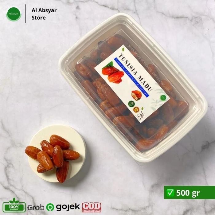 

BisaInstan- Kurma Tunisia Madu non Tangkai 1 Kg / 500 Gram Oleh - Oleh Haji Umroh