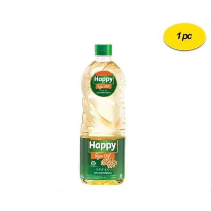 

BisaInstan- Happy Soya Oil 1 liter BOTOL Minyak Kedelai Premium