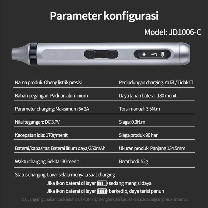 MIRAI - Obeng Elektrik 50 In 1 set komplit Obeng Kecil Obeng Listrik Obeng Baterai Mata Bor alat