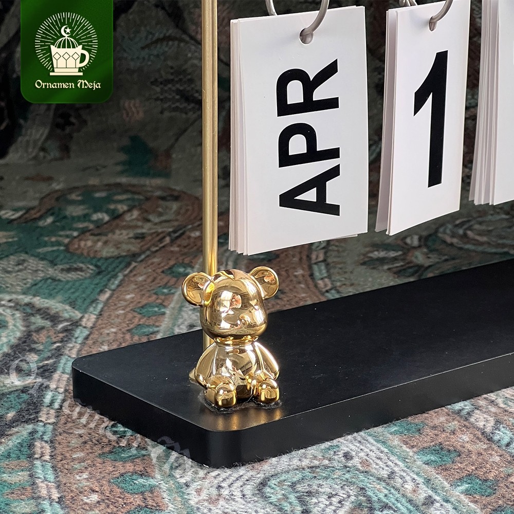 

BerKalender Ornamen RTamu RKantor Eropa Bear Calendar Ornament Living Room Office Desktop Calendar