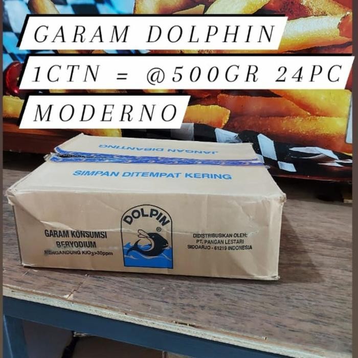 

BisaInstan- Dolphin Garam 500gr x 24 pack kartonan