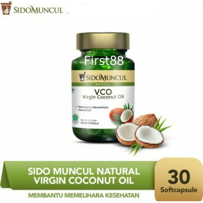 

BisaInstan- SIDOMUNCUL NATURAL VIRGIN COCONUT OIL VCO 30 SOFTCAPSULE MINYAK KELAPA