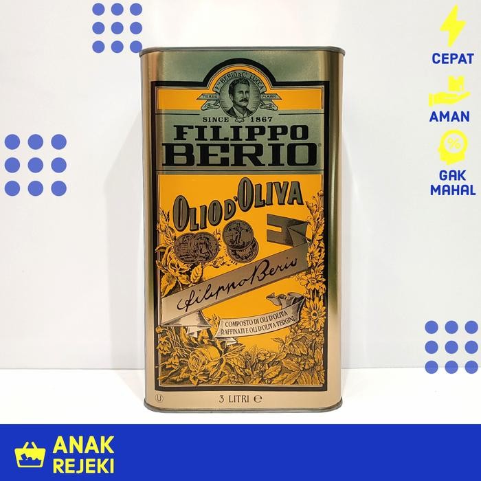 

Kirim,HariYgSama- Olive Oil Filippo Berio 3L - Minyak Zaitun Murni / Pure 3 L Italy - St