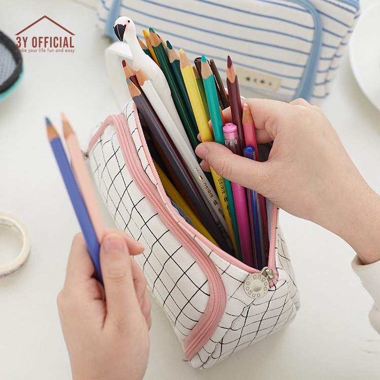 

3Y ANGOO Case Pouch K Tempat Box Pensil Anak Perempuan Laki Wanita Aesthetic Kalkulator Makeup Make