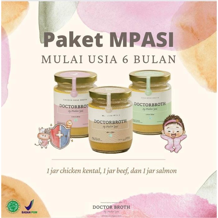 

Kirim,HariYgSama- Paket MPASI BB Booster & anti GTM 3 jar Doctor Broth