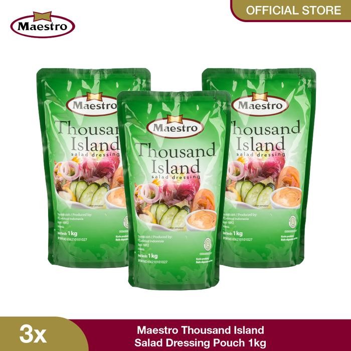 

Kirim,HariYgSama- Maestro Thousand Island Salad Dressing Pouch 1 kg - isi 3
