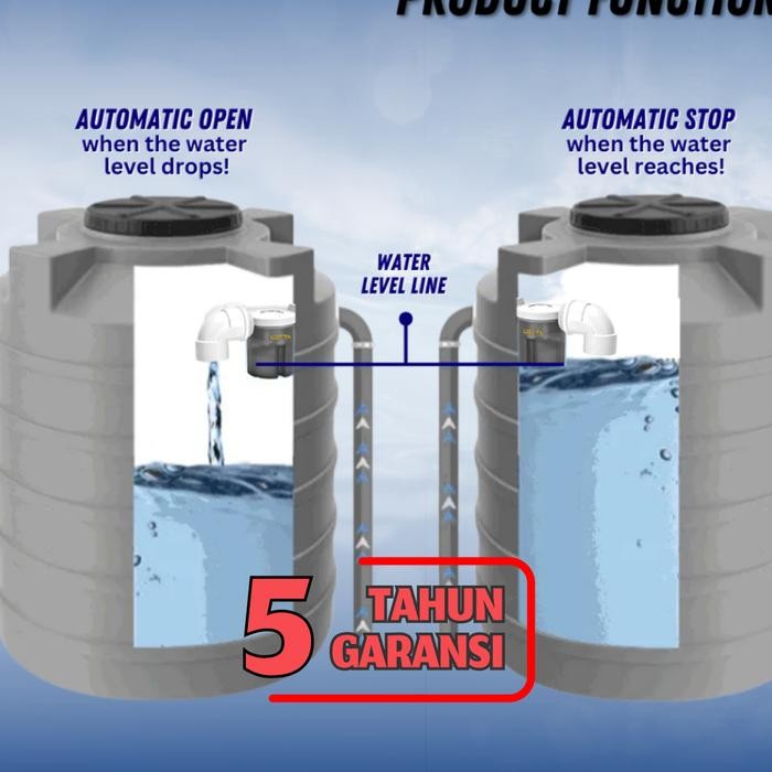 Euro Pelampung Kran Air Otomatis Premium 1/2 Inch Stop Tandon Toren