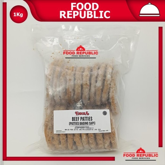 Kirim,HariYgSama- DAGING BURGER BEEF PATTIES 1 KG - BURGER BEEF PATTY FROZEN HALAL