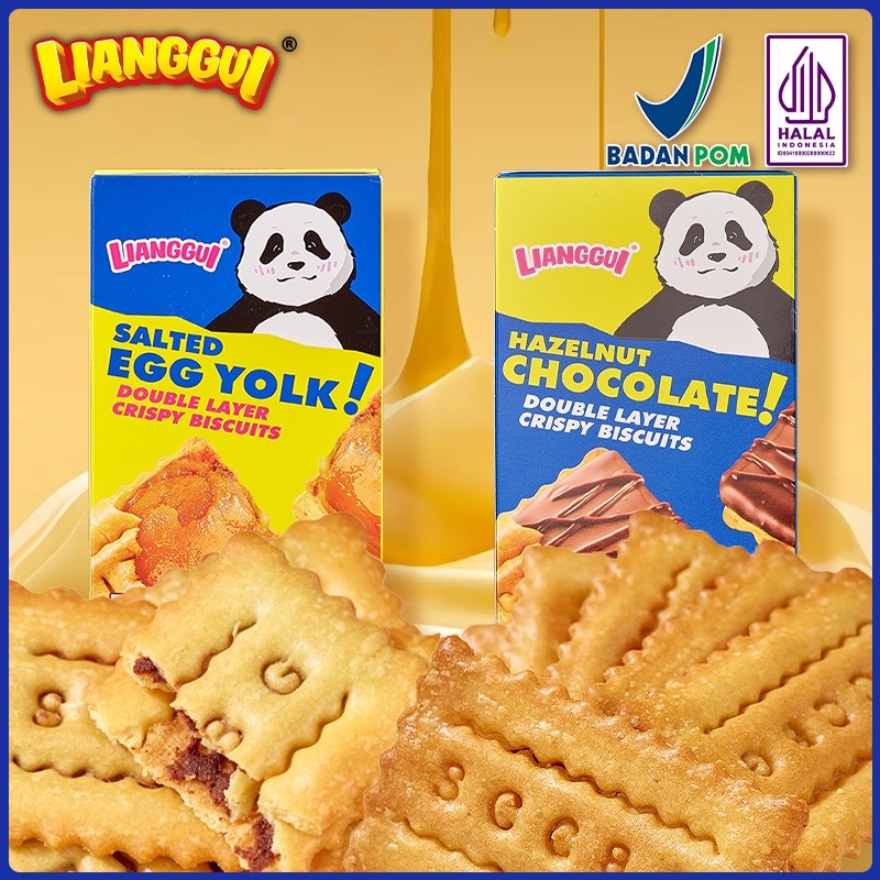 

[ LIANGGUI ] BISKUIT LAPIS I COKLAT I HAZELNUT SALTED EGG YOLK VIRAEnak Cemilan