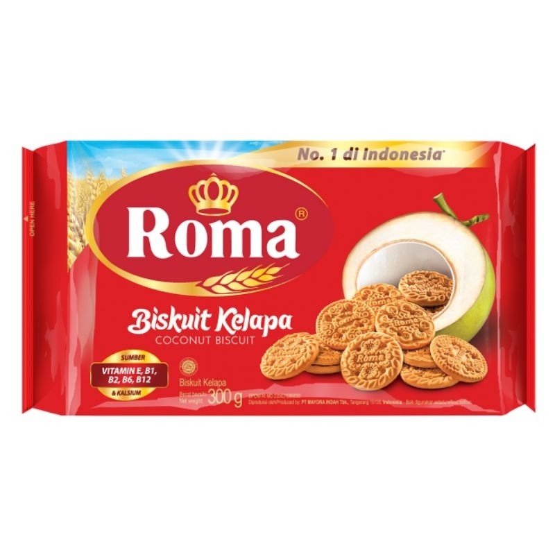

ROMA BISKUIT KELAPA PACK 300gram