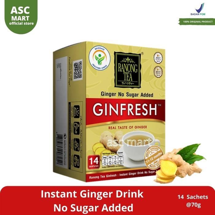 

Terlaris- Ranong Tea Instant Ginger Drink No Sugar Added