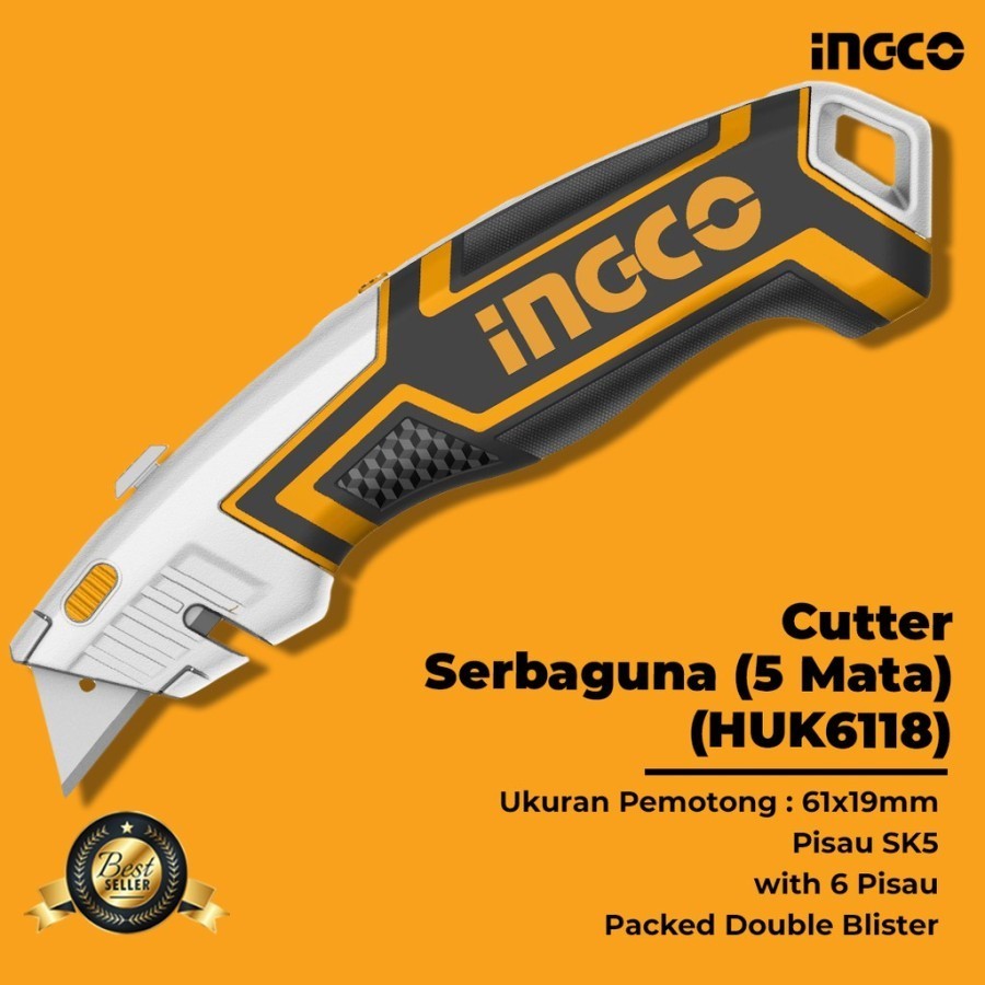 

CUTTER MINI SERBAA GRATIS 5 INGCO INGCO HUK6118 Utility Knife