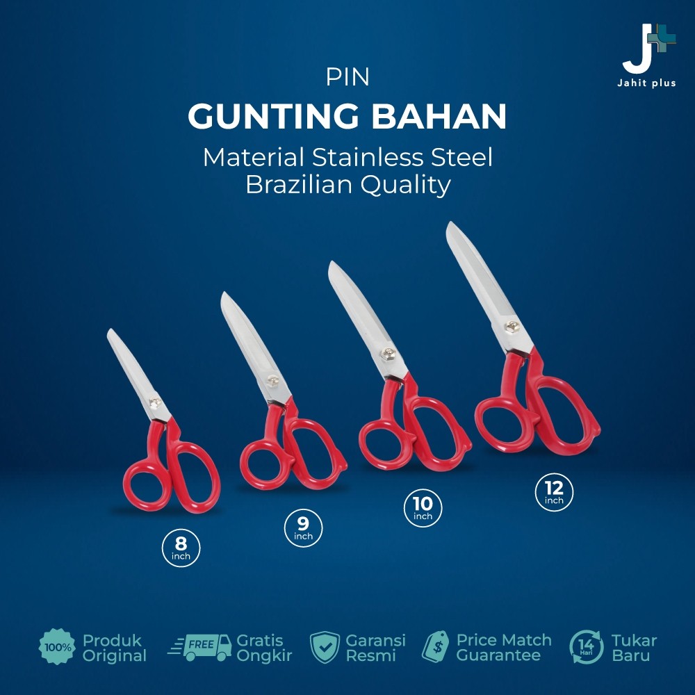 

ting Potong Bahan Kain Tailor Model Brazil BRT 8" 9" 10" 11" 12" Inch