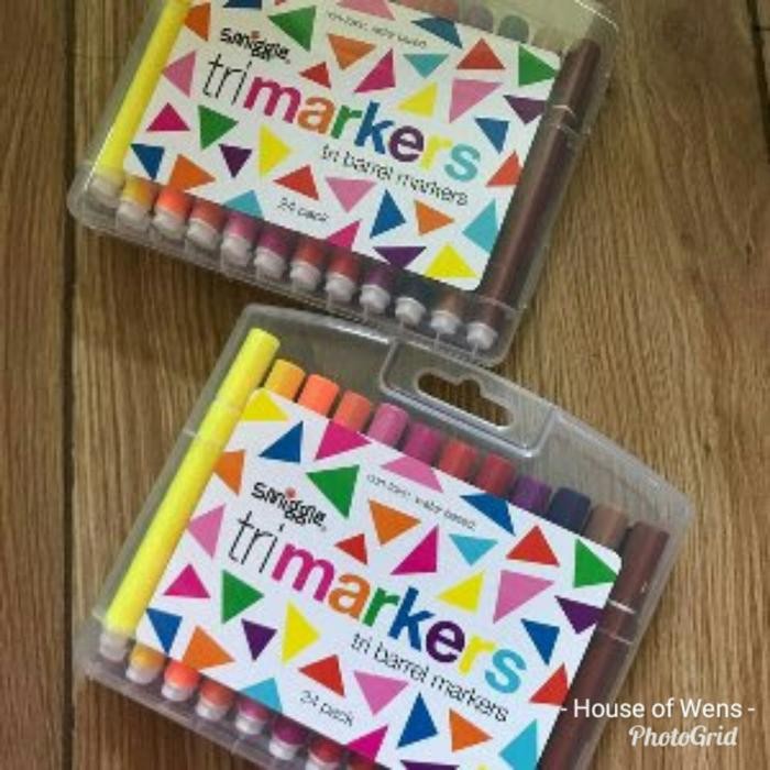 

SMIGGLE TRI BARREL MARKERS X24 - SPIDOL SMIGGLE