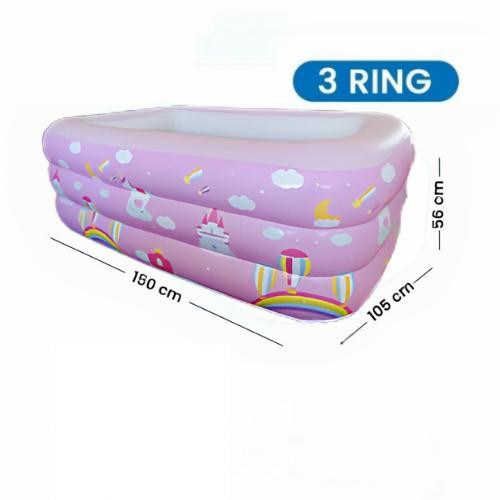 ready stok kolam renang anak jumbo 200cm kolam anak 2 ring kolam pompa kolam portable kolam