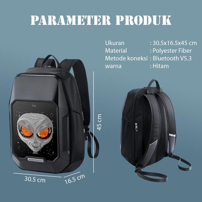 ready stok divoom cyberbag pixel art waterproof cyber bag divoom tas ransel led smart bag pixel art