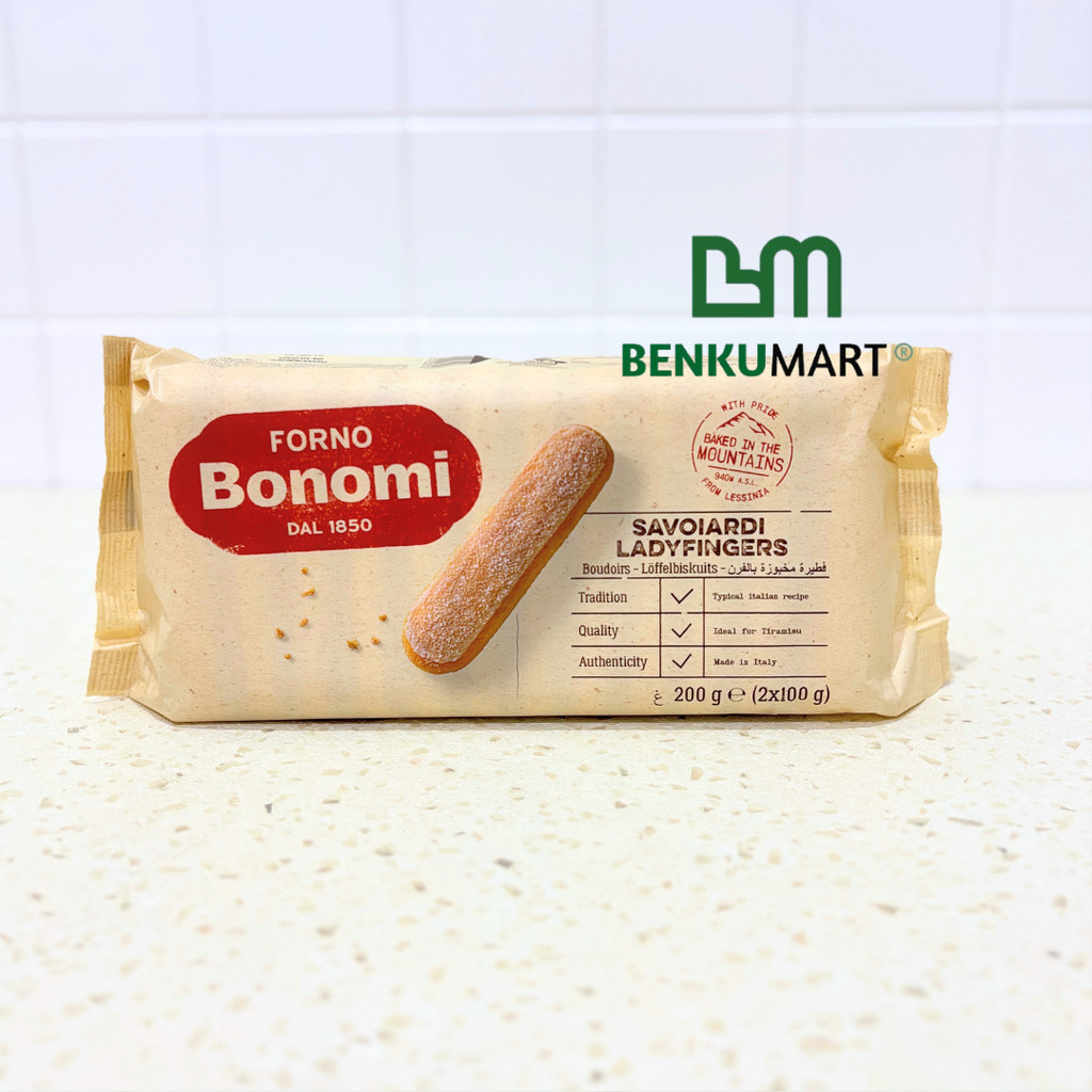 

Forno Bonomi Savoiardi Ladyfingers (200 gr) Biskuit Tiramisu Lady Finger 200 gram