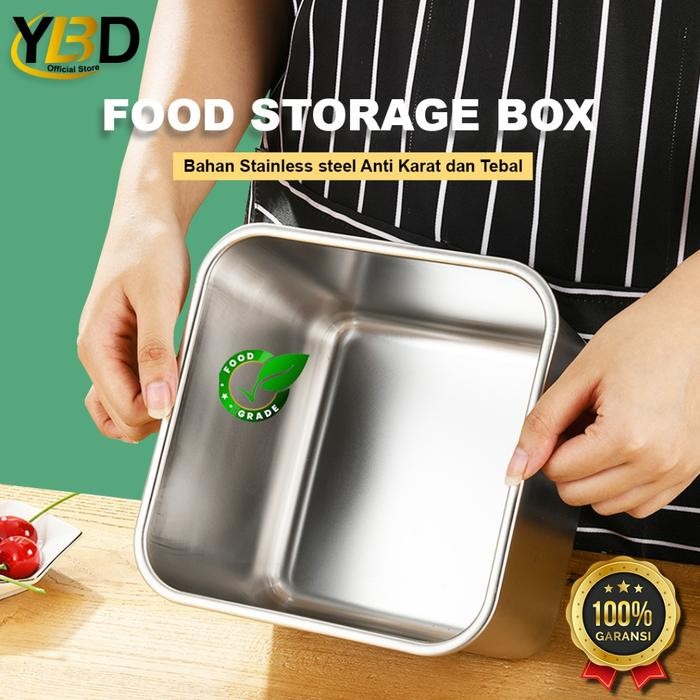 

Food Storage Box Stainless Type 12cm/14cm/16cm/18cm / Foodpan satu set dengan Tutup /cover kotak