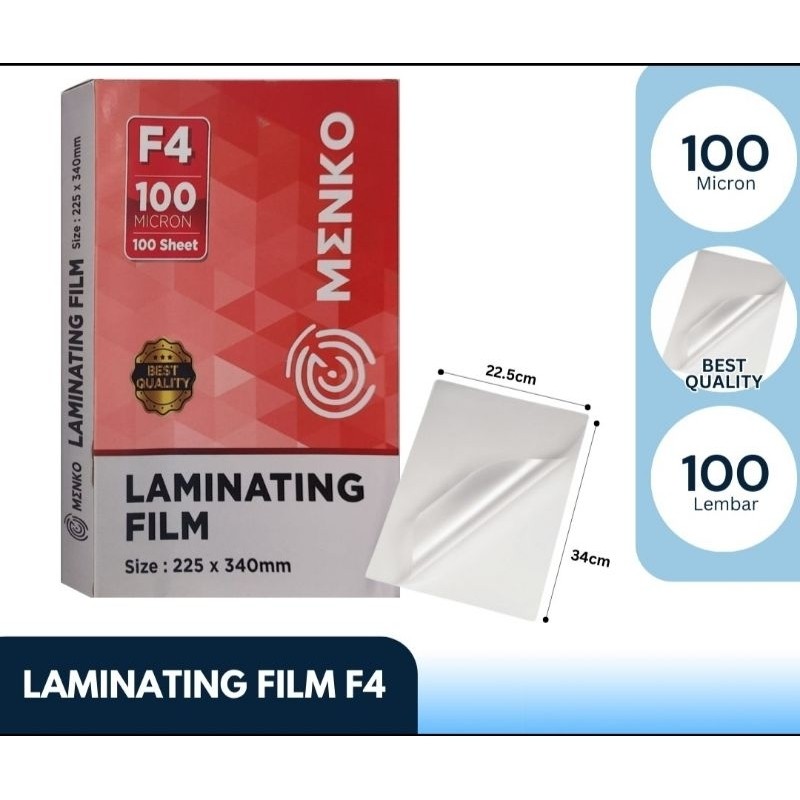 

Plastik Laminating Film Folio F4 Menko 100 Micron