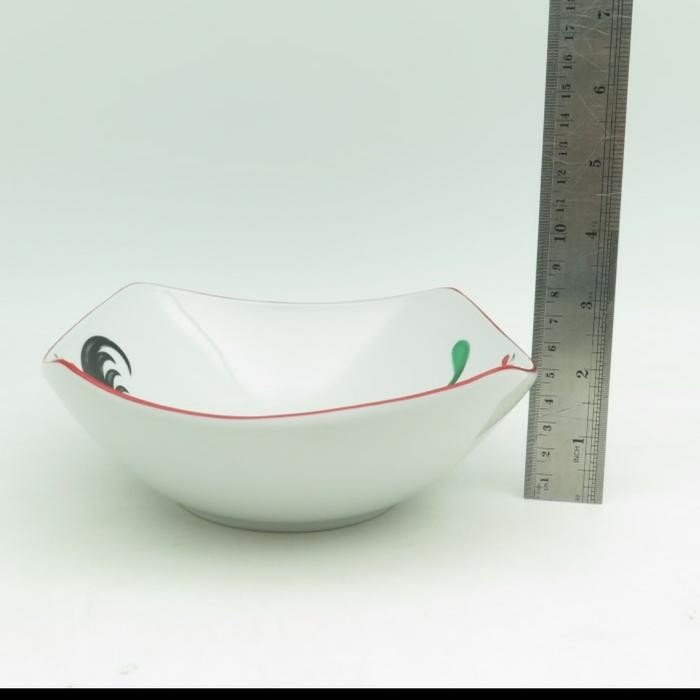 TOP MANGKOK PERSEGI KERAMIK/ MANGKOK PERSEGI AYAM JAGO -