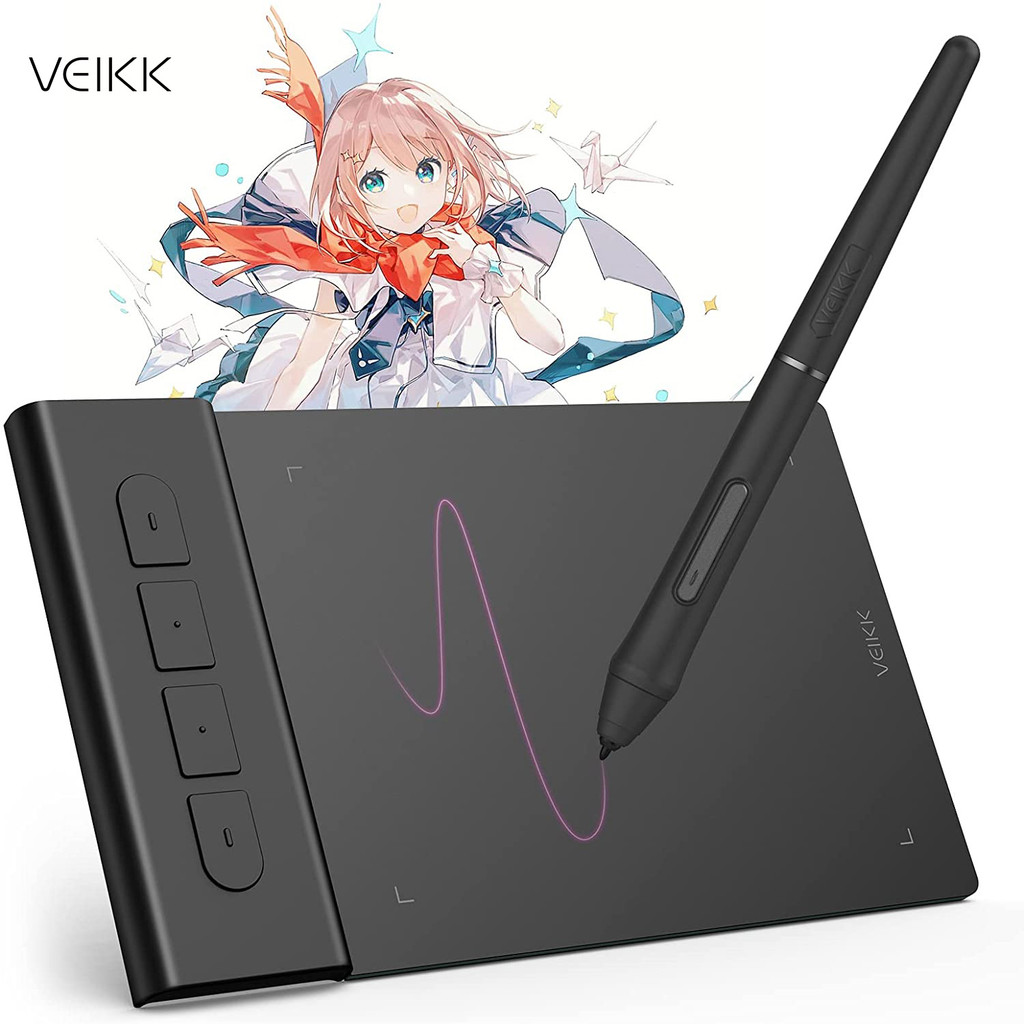 

Veikk Vk430 Graphic Drawing Tablet,4X3 Inch,Support Android Pc Mac,Battery
