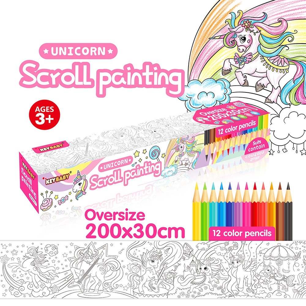 

Coloring Paper Roll Drawing Toys For Children Montessori Color Filling Paper Sticker Learning