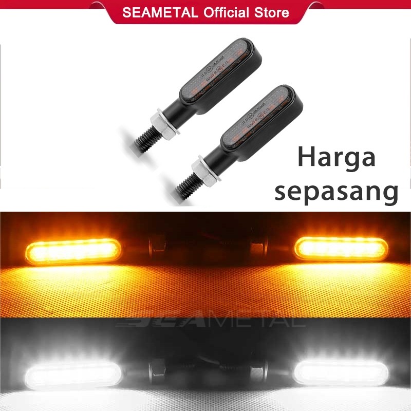 Lampu Sein LED Motor Lampu Sein LED Sen Motor Universal Warna Kuning