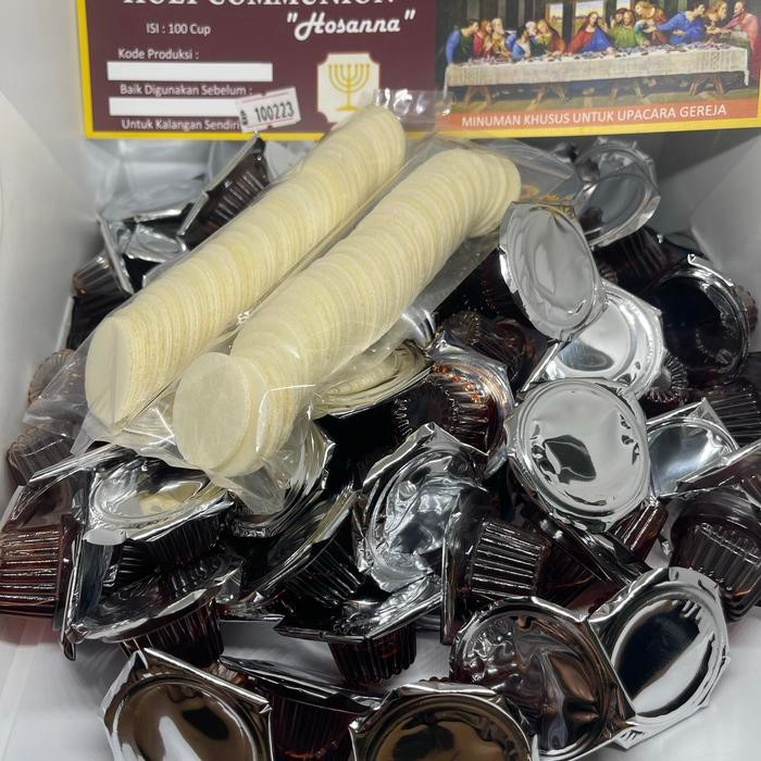 

Perjamuan Kudus cup + Hosti Polos Hosanna isi 100pcs