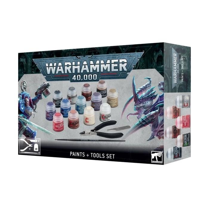 

ready stok warhammer 40k: paints + tools set (10th edition!) original
